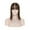 #04 Medium Brown, variant on MY-LADY Clip In Remy Topper Hairpiece With Bangs Human Hair Clip On Toupee Wispy Bangs For Women Middle Part With Hair Loss Thinning Hair #1B Natural Black