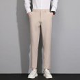 thumbnail image 3 of Pantalones de trabajo drapeados para hombre, pantalones de traje de oficina rectos y fluidos para hombre, ropa vintage, ropa de estilo coreano, moda de verano 2024 fina, 3 of 5