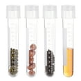 thumbnail image 5 of Uxcell 15ml 17x100mm PP Plastic Test Tubes with 2 Positions Cap Clear 10 Pack, 5 of 5