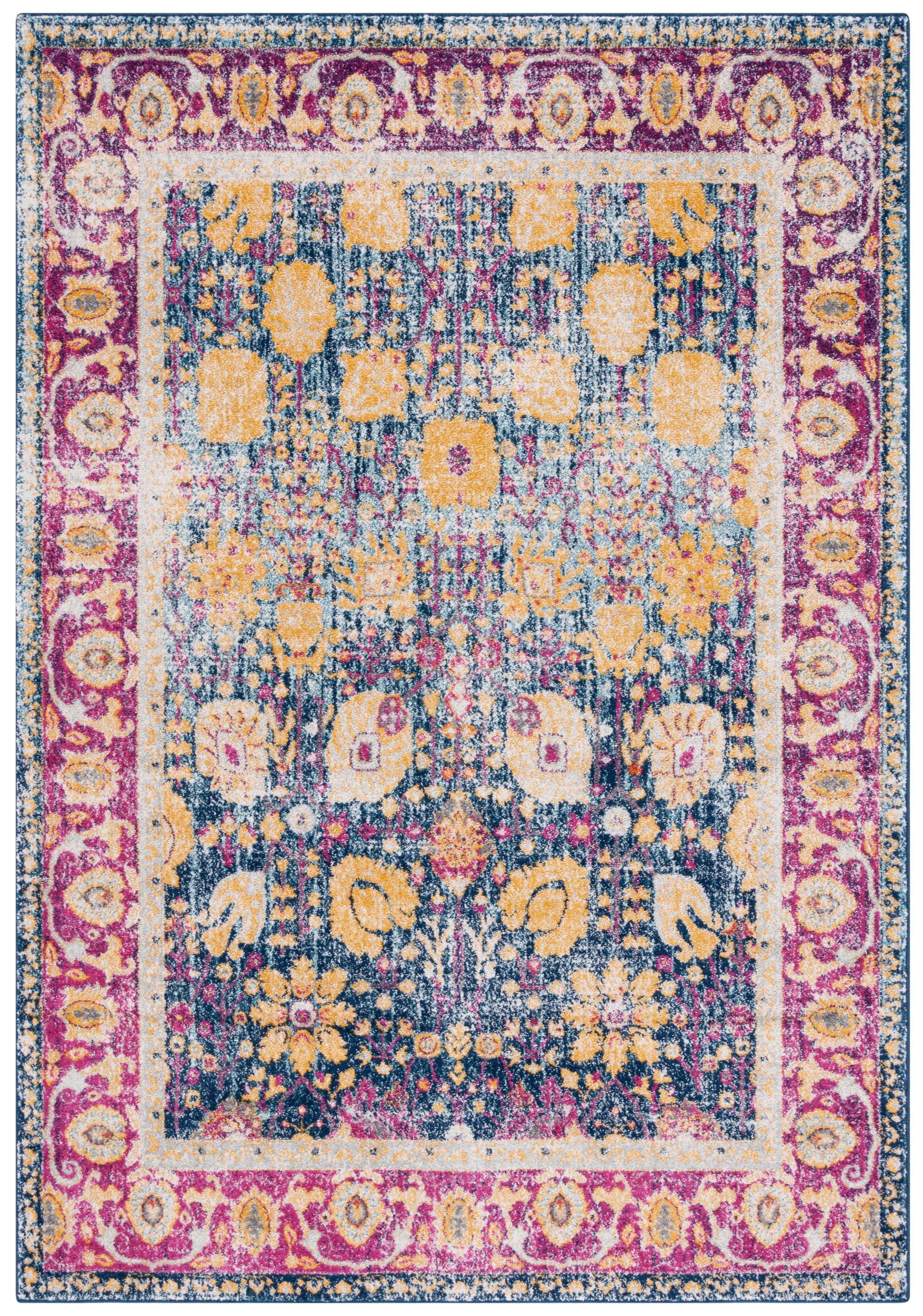 Safavieh Granada Blair Oriental Area Rug, Blue/Fuchsia, 5'1" x 7'6"