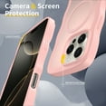 thumbnail image 2 of Magnetic For iPhone 12 Pro Max Phone Case,Compatible with Mag-Safe,Wavy Frame Cute Design,For Women Men,Shockproof Protective Anti-fall Rugged Frosted Translucent Slim Phone Case,Pink, 2 of 6