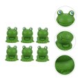 thumbnail image 5 of LEORX 6Pcs Flowerpot Figurines Small Resin Figurines Green Cartoon Shape Decoration, 5 of 6