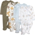thumbnail image 1 of Paquete de 4 Piezas de Pijamas con Pies para Bebés Varones de 6 Meses, 1 of 7