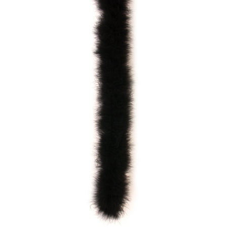 Star Power Long Fluffy Marabou Feather Boa, Black, One Size (72