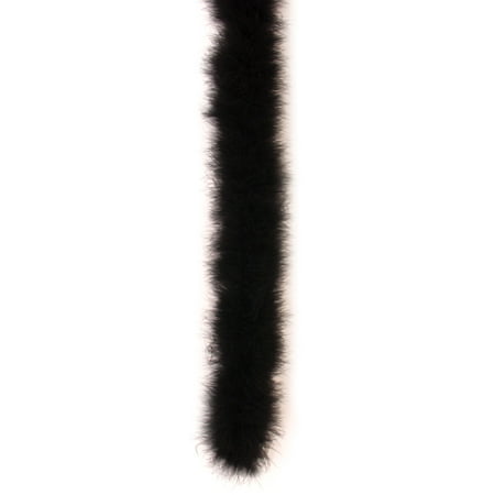Star Power Long Fluffy Marabou Feather Boa, Black, One Size (72")