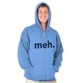 thumbnail image 5 of Meh Careless Sarcastic Satire Funny Zip Up Hoodie Men's Women's Brisco Brands L, 5 of 6