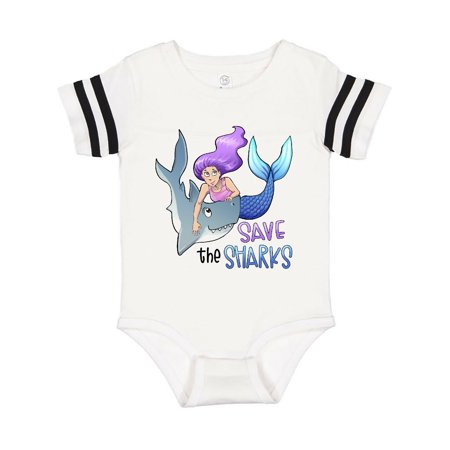 

Inktastic Save the Sharks- Mermaid Gift Baby Boy or Baby Girl Bodysuit