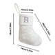 thumbnail image 3 of Calcetines navideños de seda blanca brillante, calcetines con letras de 23 cm, calcetines decorativos para chimenea, colgantes, 3 of 6