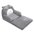 thumbnail image 3 of Sofá plegable para niños, suave y transpirable, con diseño de animales de dibujos animados, con reposabrazos para sala de estar, dormitorio, gris y blanco, 2 capas, 3 of 14