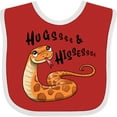 thumbnail image 3 of Inktastic Hugs and Hisses Cute Snake for Valentines Day Boys or Girls Baby Bib, 3 of 4