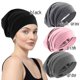 thumbnail image 2 of Gorro de dormir de satén de seda, gorro para dormir, gorro con forro de seda para cabello rizado natural, gorro de noche ajustable, gris,Pink, 2 of 7