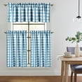 thumbnail image 5 of GymChoice Cafe Curtains,Buffalo Plaid Gingham Check Short Tier Curtains for Kitchen Bathroom Window Curtain for Bathroom or Kitchen Curtains, 5 of 9