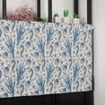 thumbnail image 6 of Ocean Coastal Valances for Windows Farmhouse Kitchen Curtains Valances Rod Pocket Valance Curtains for Kitchen Windows Blue Starfish Coral Shell Seahorse Conch Window Valances for Bathroom 42"x12", 6 of 6
