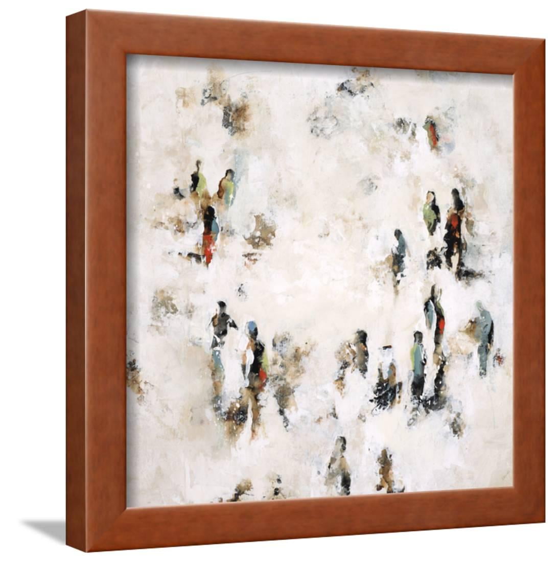 Crowd on the Street Framed  Print Wall Art  By Sydney  