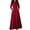 Vin Rouge, variante sur ZANZEA Robe Longue Unie pour Femmes, Soirée, Nœud, Manches Longues, Poches
