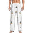 thumbnail image 2 of Goofa Rabbit Blowing Dandelions Printed Soft Pajama Pants for Men, Wide Leg Comfy Casual Lounge Yoga Pants-Small, 2 of 9