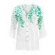 thumbnail image 4 of ICHUANYI Clearance Fashion Women Summer 3/4 Sleeve Cardigan Solid Color Casual Blouse Tops(Army Green, XL) ICHUANYI WER2023081107455, 4 of 5