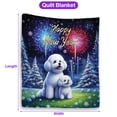 thumbnail image 5 of Happy New Year Bichon Frise Family Cheer Winter Midnight Firework Quilt Blanket Bichons Dog Lovers Gifts Idea Cozy Comforter Throw Blanket - 02025, 5 of 5