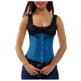 thumbnail image 3 of KBODIU Women Bustiers Shapewear Cinchers Waist Trainer Underbust Corset Belt Stomach Wrap Body Shaper Workout Girdle Trimmer Going Out Crop Top Gothic Costumes Bustiers Corsets, 3 of 5
