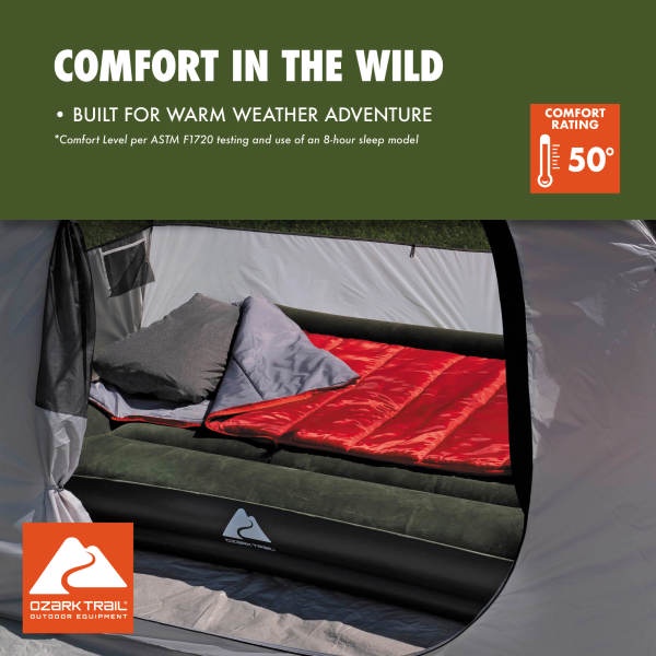 Bolsa de Dormir Rectangular de 50 F Ozark Trail 2