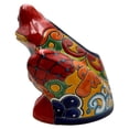 thumbnail image 3 of Talavera Frog Planter Mexican Pottery Folk Art Multicolor Animal Pot Vase Indoor Hand Painted Outdoor Handmade Home Decor 10.5" (Multi 13), 3 of 6