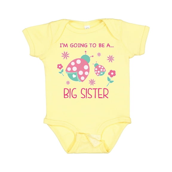 Inktastic I'm Going to Be a Big Sister Girls Baby Bodysuit