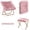 Ottoman-pink, variant on Comfy Saucer Chair, Foldable Living Room Chairs, Soft Faux Fur Lounge Chair for Bedroom, Reading Chairs for Adults, Teens, X-Large (White)
