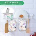 thumbnail image 4 of Yayeee Pot Holders Kitchen Heat Resistant with Pockets 7"x9.8" Cotton Oven Cooking Hot Pads, Purple Flower Pattern, 4 of 7