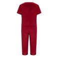 thumbnail image 5 of Fengactive Pajama Set for Women 3/4 Sleeve V Neck Top with Capri Pants Pjs 2 Piece Loungewear Solid Color Soft Sleepwear, 5 of 7