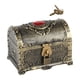 thumbnail image 5 of Cofre del tesoro pirata Caja de almacenamiento de cofre pirata Cofre del tesoro pirata para Halloween Bronce, 5 of 9