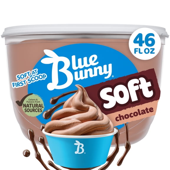 Blue Bunny Soft Chocolate Frozen Dairy Dessert, 46 fl oz