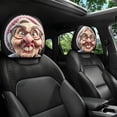 thumbnail image 4 of Funny Car Headrest Covers - 1 Pieces Women Face Design | Headrest Cover with Elastic Universal Fit,for Car Automotive SUV Sedan Truck Driving Road Trip Daily Commute, 4 of 8