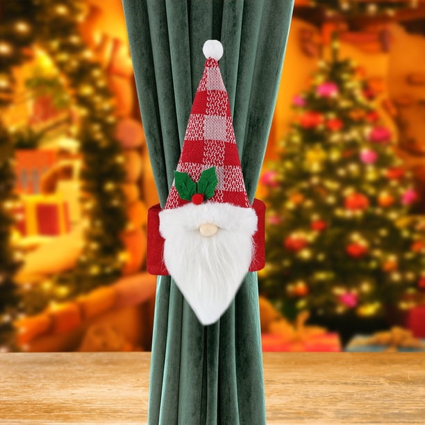 Christmas Father Christmas Snowman Deer Curtain Clasp Decoration Christmas Doll Home Curtain Clasp Ring Decorations