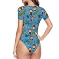 thumbnail image 4 of Daiia Monkeys Swinging From Palms Women'S Crew Neck Short Sleeve Slim Fit T Shirts Tops Basic Bodysuit Leotard Clothing-Small, 4 of 9