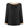 thumbnail image 4 of Fesfesfes Tops for Women's Novel Animal Printing Round Neck Long Sleeve Casual Tops Blouse, 4 of 7
