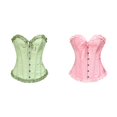 thumbnail image 1 of (2-Pack) Rinsvye Lace Up Shaping Bustier Push Up Chest Gather Waist Cincher Shapewear Support Apparel, 1 of 3