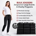 thumbnail image 7 of BILLIONHATS 24 Pack of Wholesale Womens Jogger Sweatpants, Bulk Comfy Fleece-Lined Joggers with Ribbed Cuffs for Charities & Homeless Shelter Donations, Color Charcoal Gray, Size Large, 7 of 7