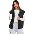thumbnail image 4 of Cicy Bell Womens Quilted Puffer Vest Stand Collar Zip Up Winter Lightweight Padded Gilet Outerwear, 4 of 7