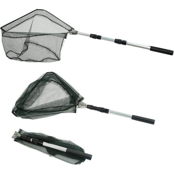 Telescopic Fishing Landing Net with Extendable Handle (40-63 Inches) , Lightweight Aluminum Alloy Frame & Tangle-Free Mesh , Ideal for Freshwater Fishing, Catch and Release for All Anglers