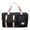 Black Pink, variant on Quilted Travel Duffle Bag, Large Capacity Weekender Overnight Bag with Dry Wet Separation Pocket & Detachable Shoulder Strap, Waterproof Gym Duffle Bag for Women