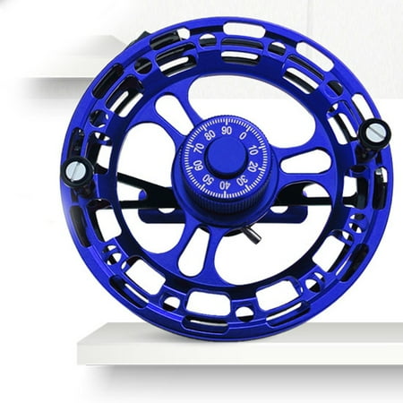 Fly Fishing Reel Light Weight Aluminum Alloy Fishing Wheel 2+1 Ball Bearings Blue