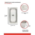 thumbnail image 3 of Inserto Acero Inoxidable 1/3 con tapa 6.5CM Shorbull Inserto de acero inoxidable, 3 of 4