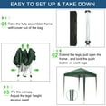 thumbnail image 4 of 6.5x6.5 Pop Up Canopy Tent with Sidewalls, Outdoor Gazebo Canopy Tent with 2 Doors and 2 Windows, Patio Event Tents Outdoor Commercial Canopy for Parties, Green, 4 of 9