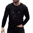 thumbnail image 1 of Chandail à Manches Longues pour Hommes Mode Décontractée Col Rond Chandail à Enfiler Imprimé T-Shirt à Manches Longues Blouse, 1 of 9