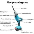 thumbnail image 3 of 150mm 3000rp/min Cordless Reciprocating Saw Portable Electric Saw Replacement Metal Wood Cutting Tool ,Efficient Cutting, 3 of 6