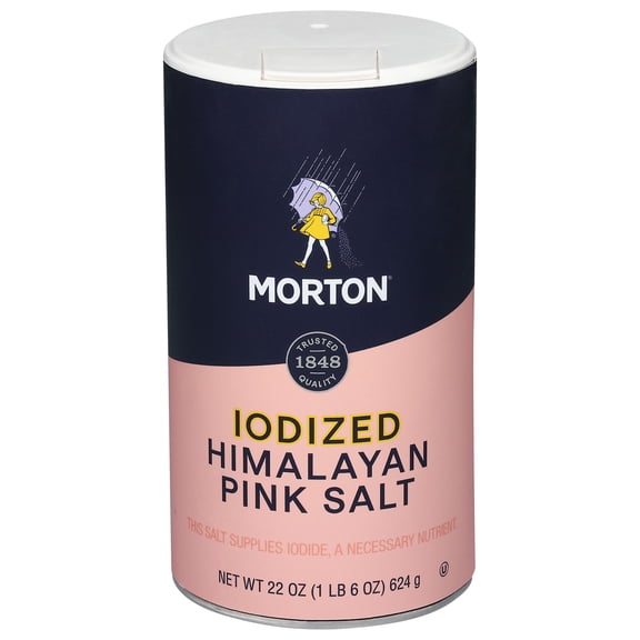 Morton Iodized Himalayan Pink Salt - 22oz