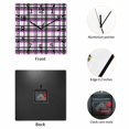 thumbnail image 2 of Purple Black Plaid Wooden Wall Clock Silent Non Ticking, Farmhouse Purple Black Checkered Square Wall Clocks Battery Operated, Decor Clock for Home Office, Living Room, Kitchen, 10 Inch, 2 of 9