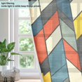 thumbnail image 4 of Yayeee Window Curtains Set of 2 for Living Room Light Filtering 63"x42", Red Geometric, 4 of 7
