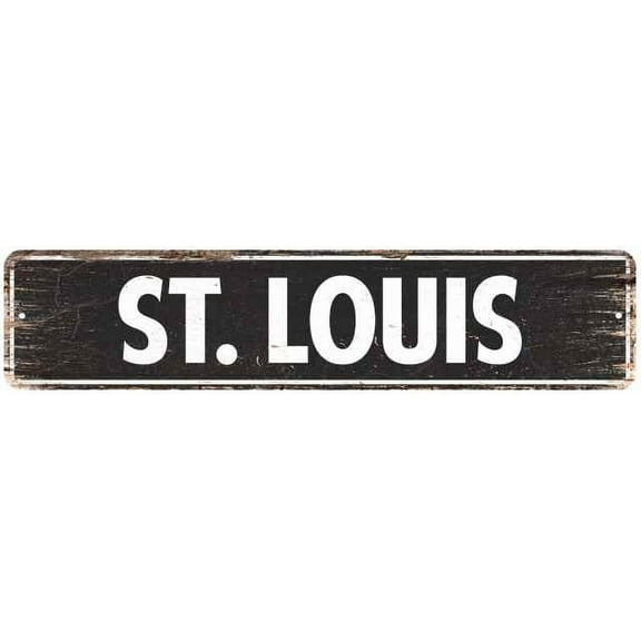 ST. LOUIS Gift Cities Metal Signs Home Decor Gift 4x18 204180004055