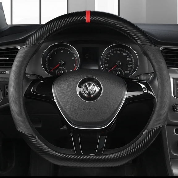 Universal D Shape Car Steering Wheel Cover Breathable Anti Slip Car Decoration Suitable 37-38cm Steering Wheel Cover Accessories